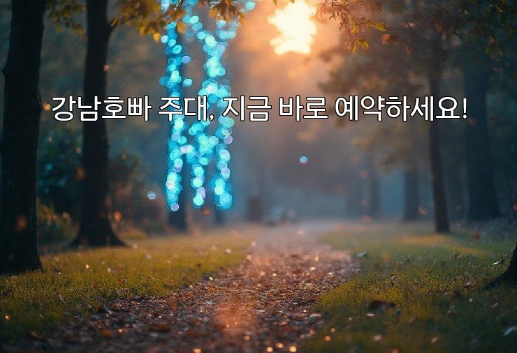 강남호빠 주대, 지금 바로 예약하세요!